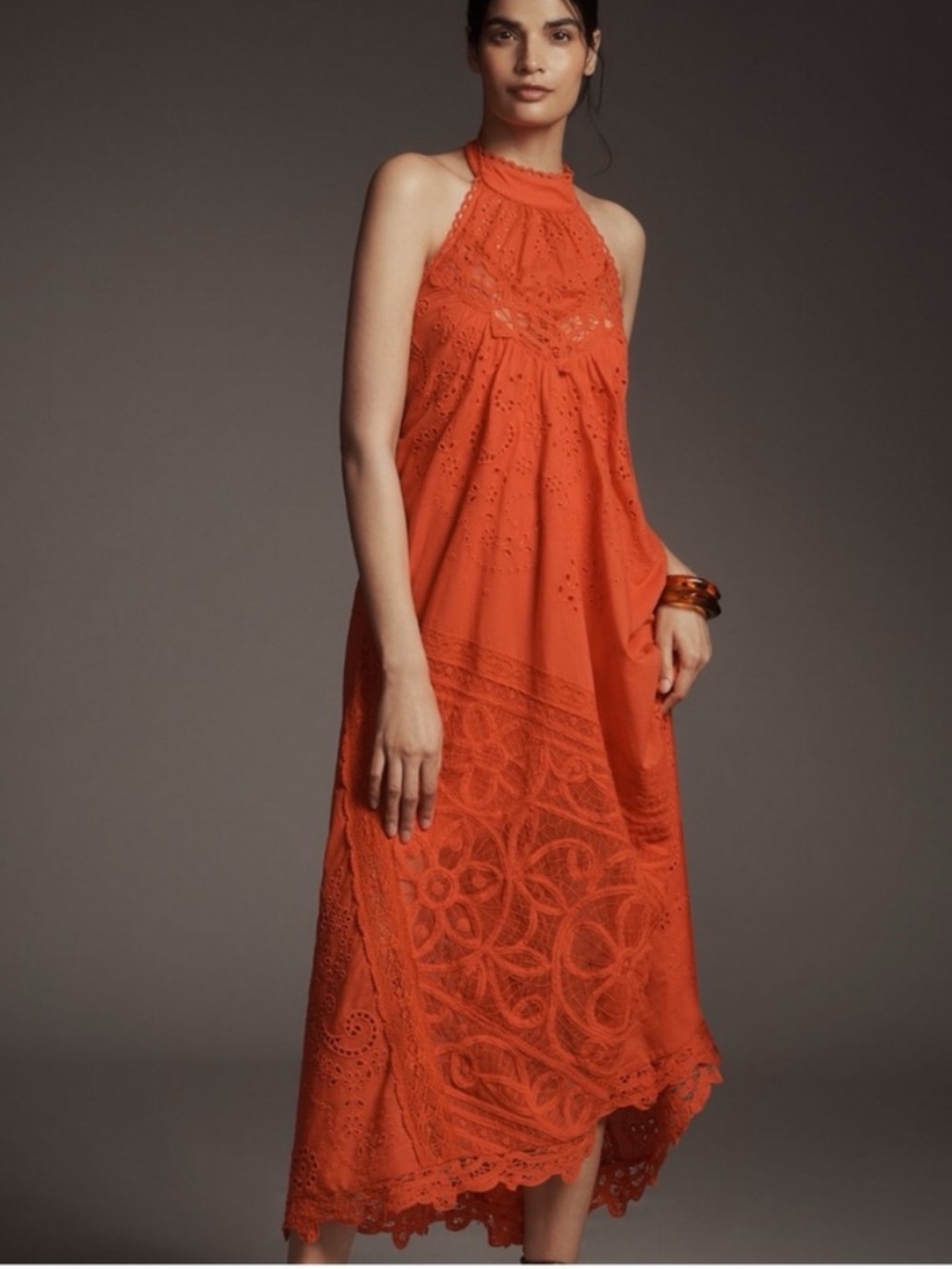 NWT Anthropologie Halter Cutwork Lace Dress, XS - Picture 3 of 17
